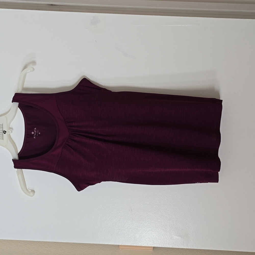 Athleta Marroon Tank Top with Built-in Bra- M